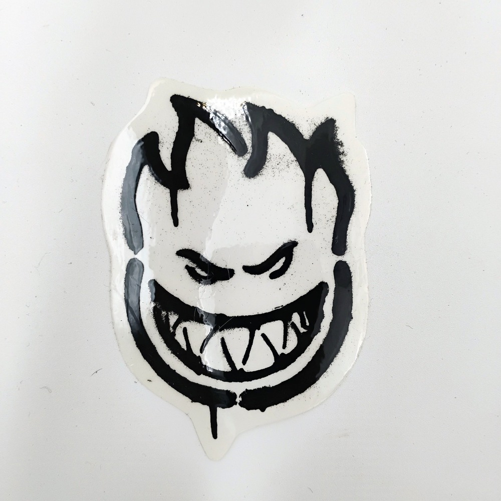 Spitfire Wheels Sticker Fire Head Black Skateboard Vinyl Decal Vintage 1990s Sk8